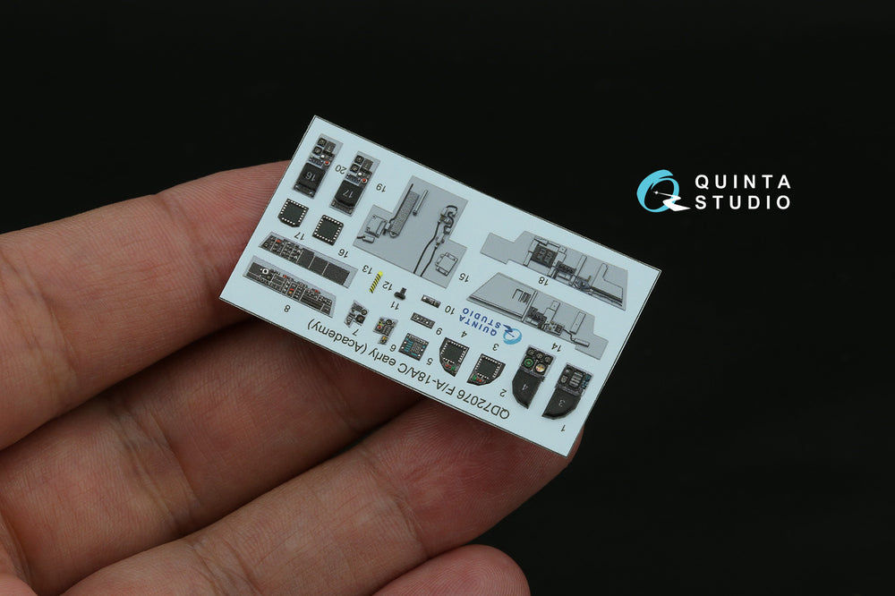 Quinta Studio QD72076 1:72 F/A-18A/C Early 3D Interior Decal