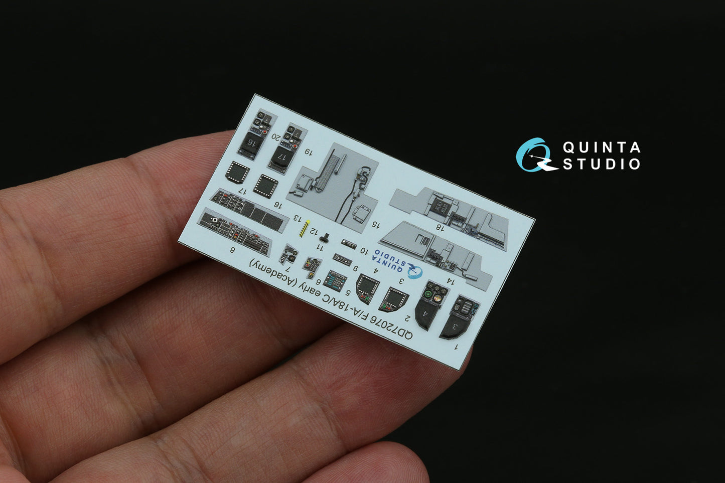 Quinta Studio QD72076 1:72 F/A-18A/C Early 3D Interior Decal