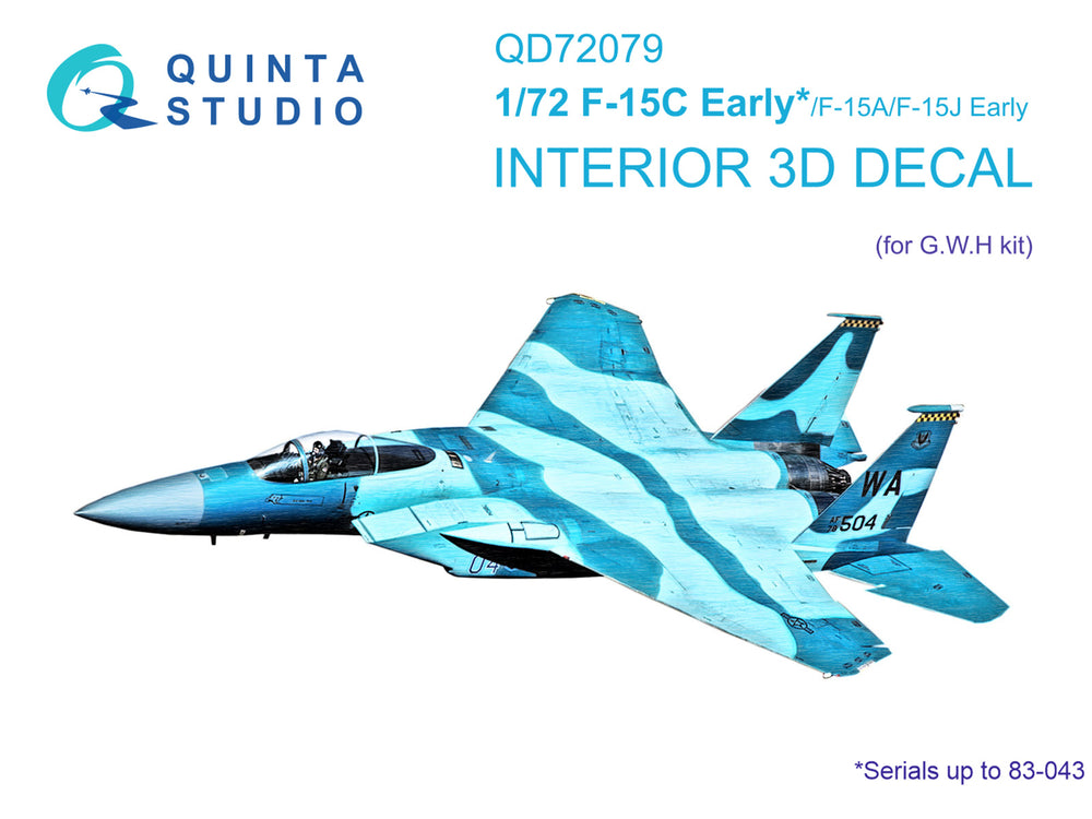 Quinta Studio QD72079 1:72 F-15C Eagle 3D Interior Decal