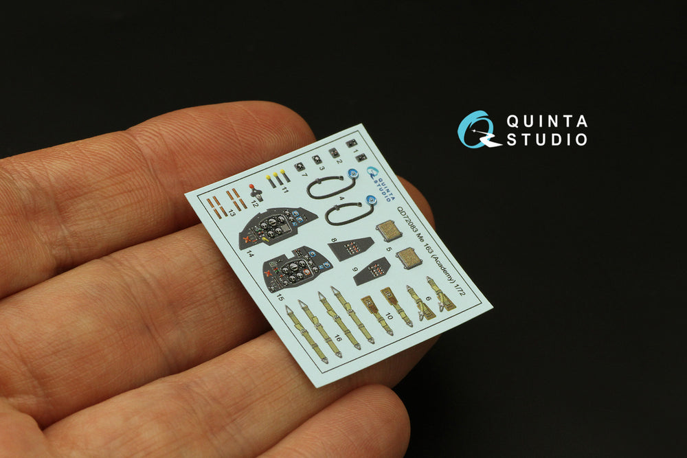 Quinta Studio QD72083 1:72 Me-163B 3D Interior Decal
