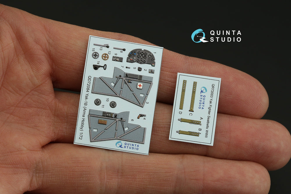 Quinta Studio QD72084 1:72 Yak-1B 3D Interior Decal