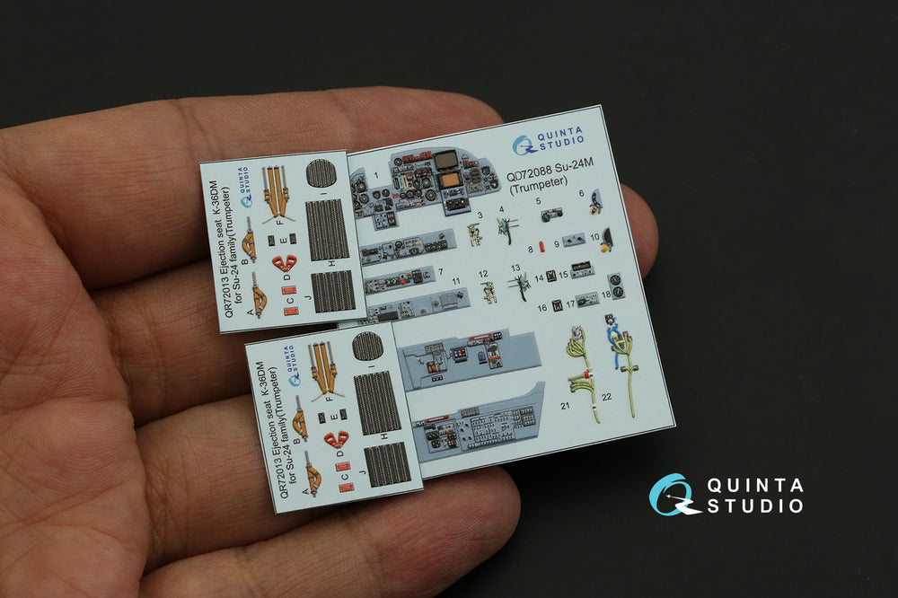 Quinta Studio QD72088 1:72 Sukhoi Su-24M 3D-Printed Interior Decals