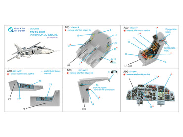 Quinta Studio QD72089 1:72 Sukhoi Su-24MR 3D-Printed Interior Decals