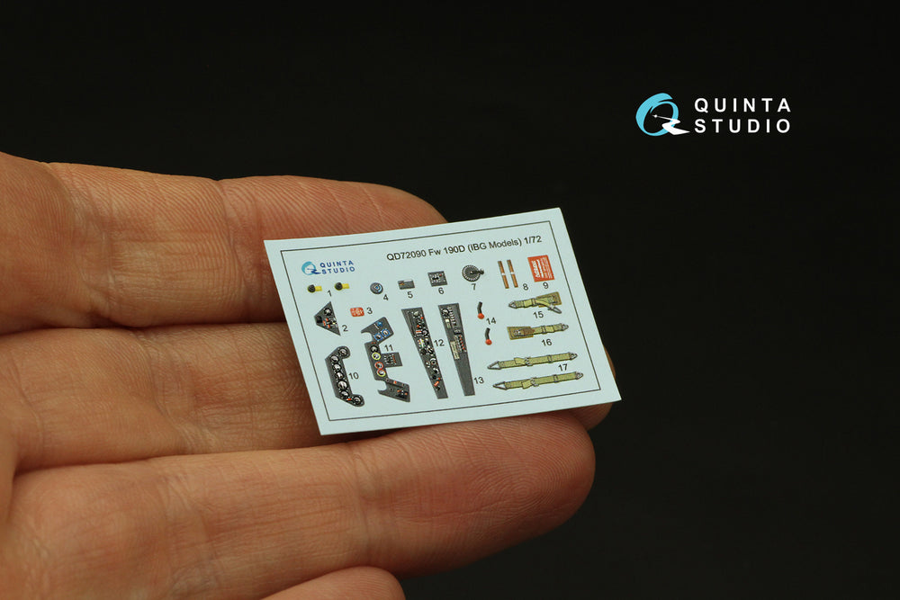 Quinta Studio QD72090 1:72 Fw-190D 3D Interior Decal