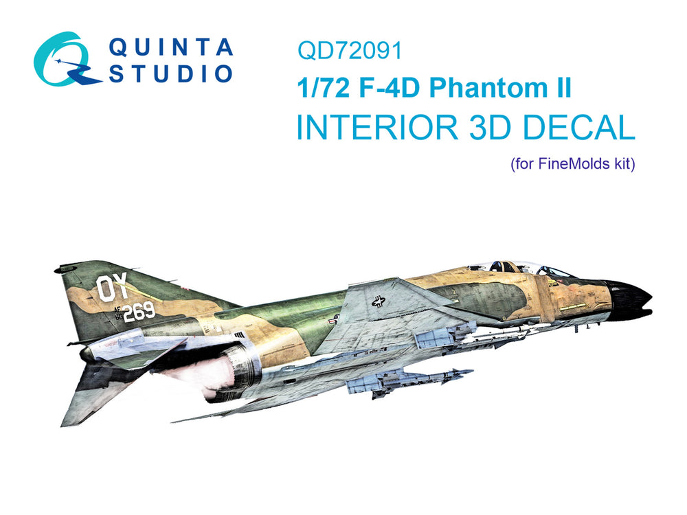 Quinta Studio QD72091 1:72 F-4D Phantom 3D Interior Decal