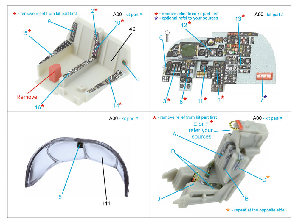 Quinta Studio QD72099 1:72 KA-6D Tanker Intruder 3D Interior Decal