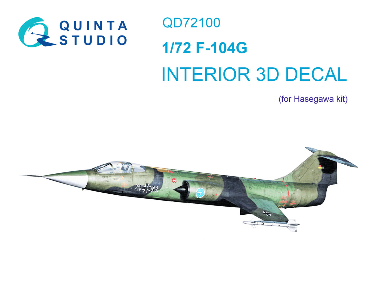 Quinta Studio QD72100 1:72 F-104G Starfighter 3D Interior Decal
