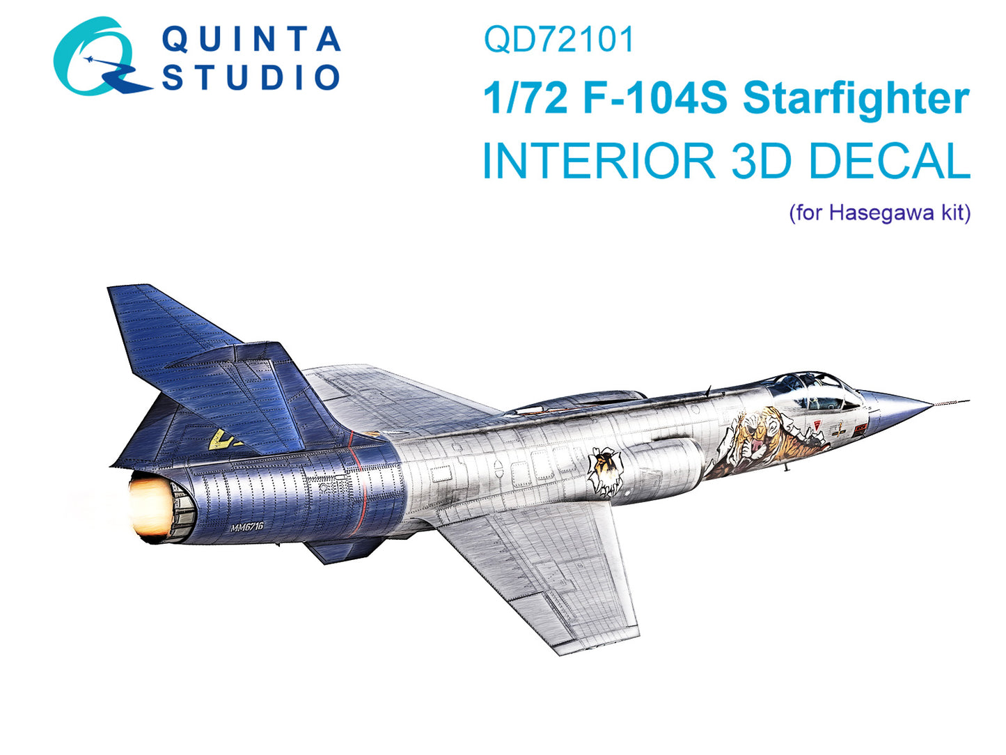 Quinta Studio QD72101 1:72 F-104S Starfighter 3D Interior Decal