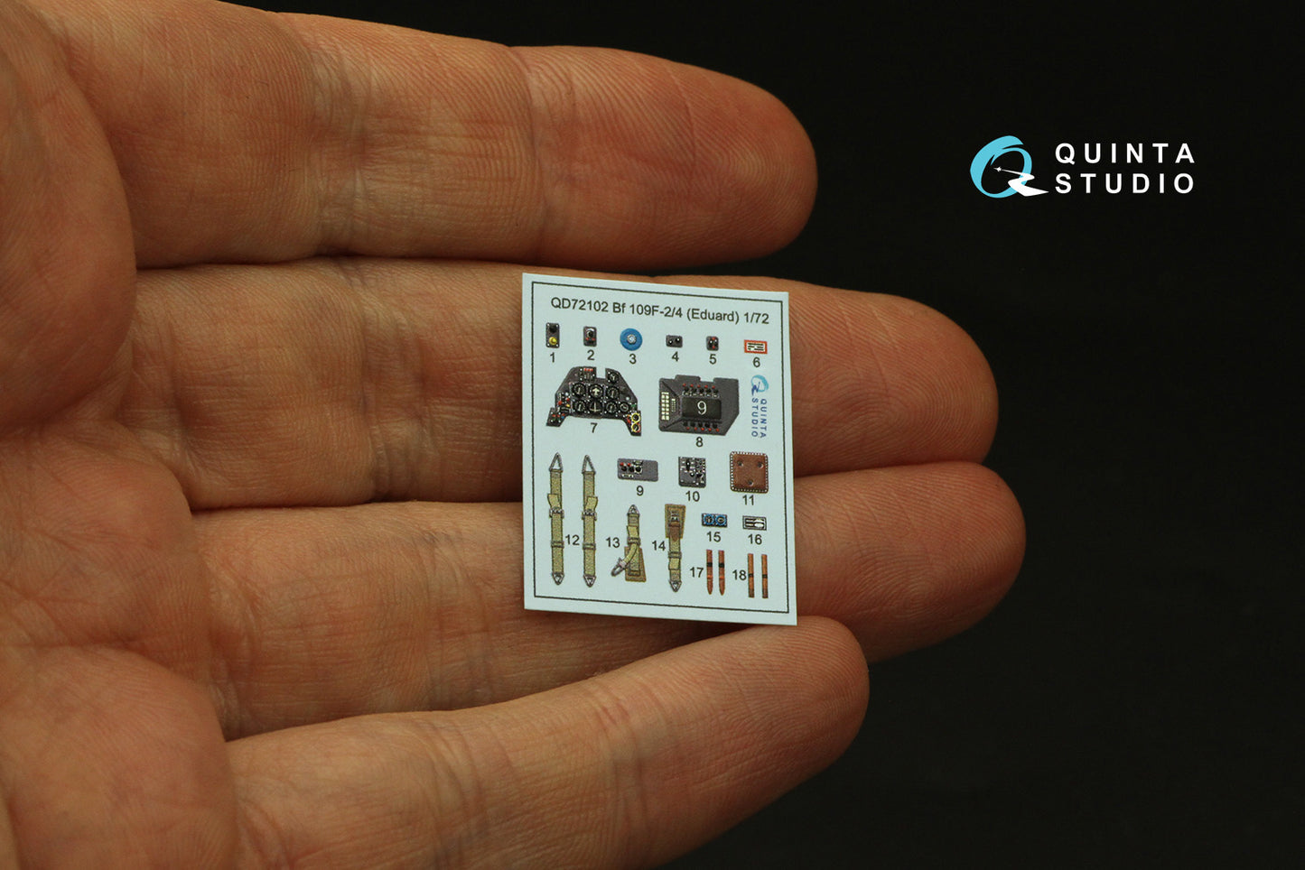 Quinta Studio QD72102 1:72 Bf-109F-2/4 3D Interior Decal