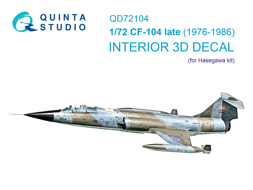 Quinta Studio QD72104 1:72 CF-104 Late Starfighter 3D Interior