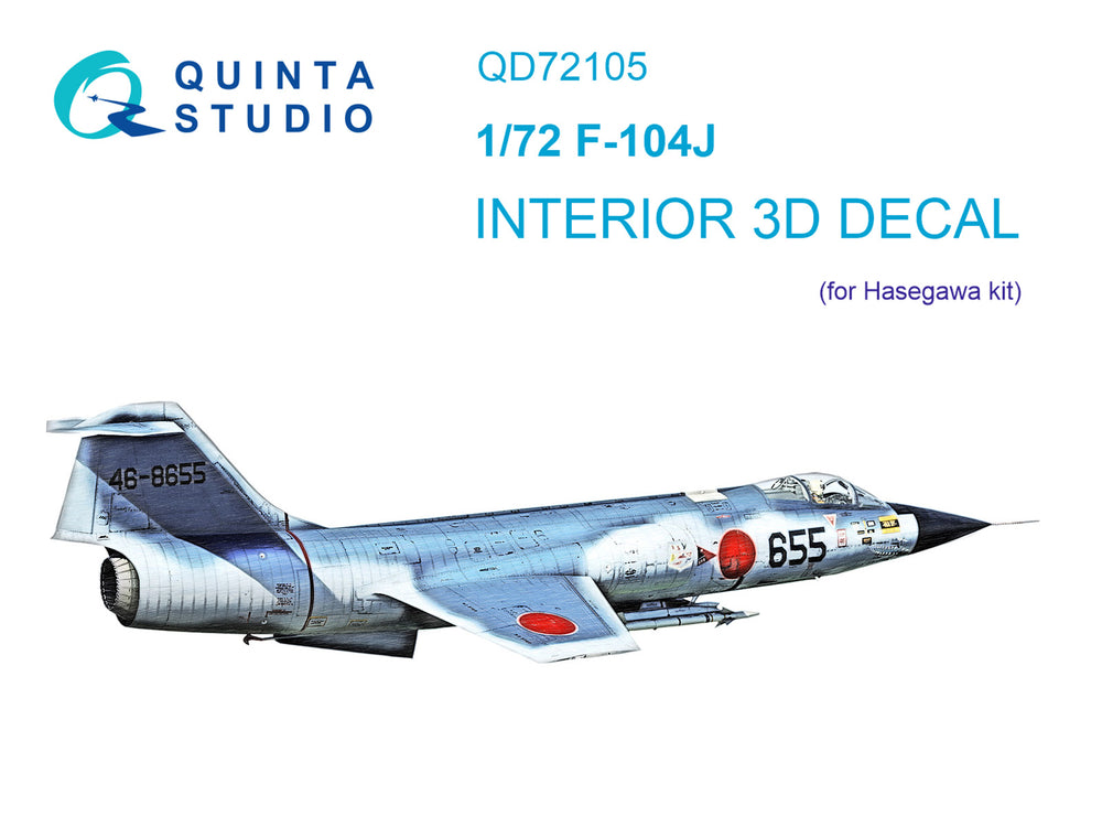 Quinta Studio QD72105 1:72 F-104J Starfighter 3D Interior Decal