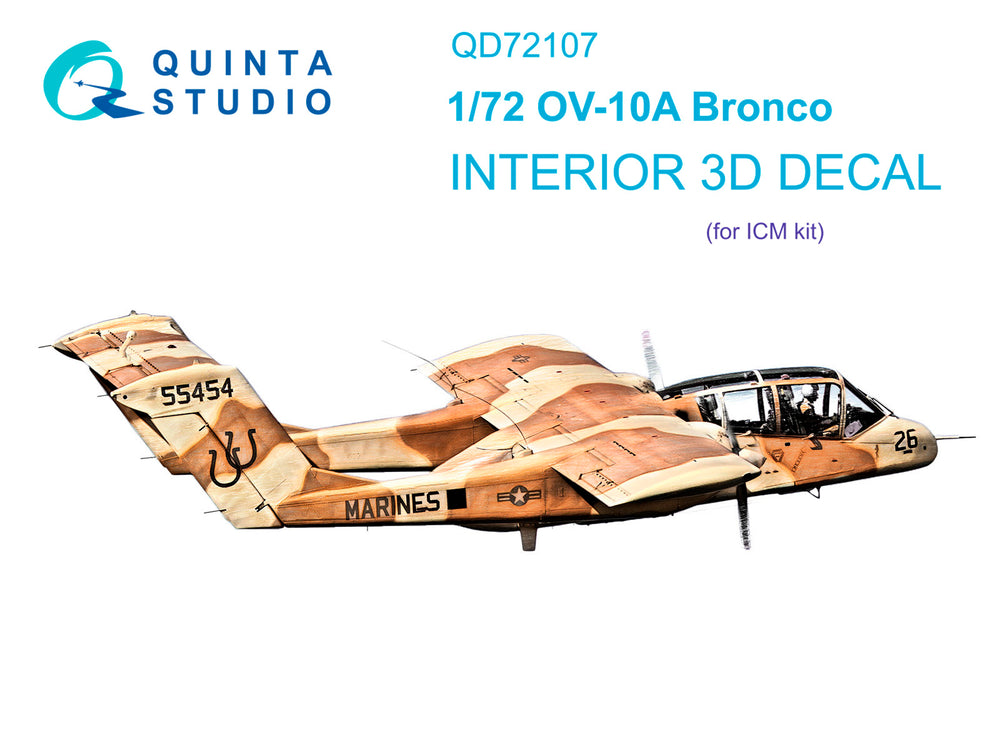 Quinta Studio QD72107 1:72 OV-10A Bronco 3D Interior Decal
