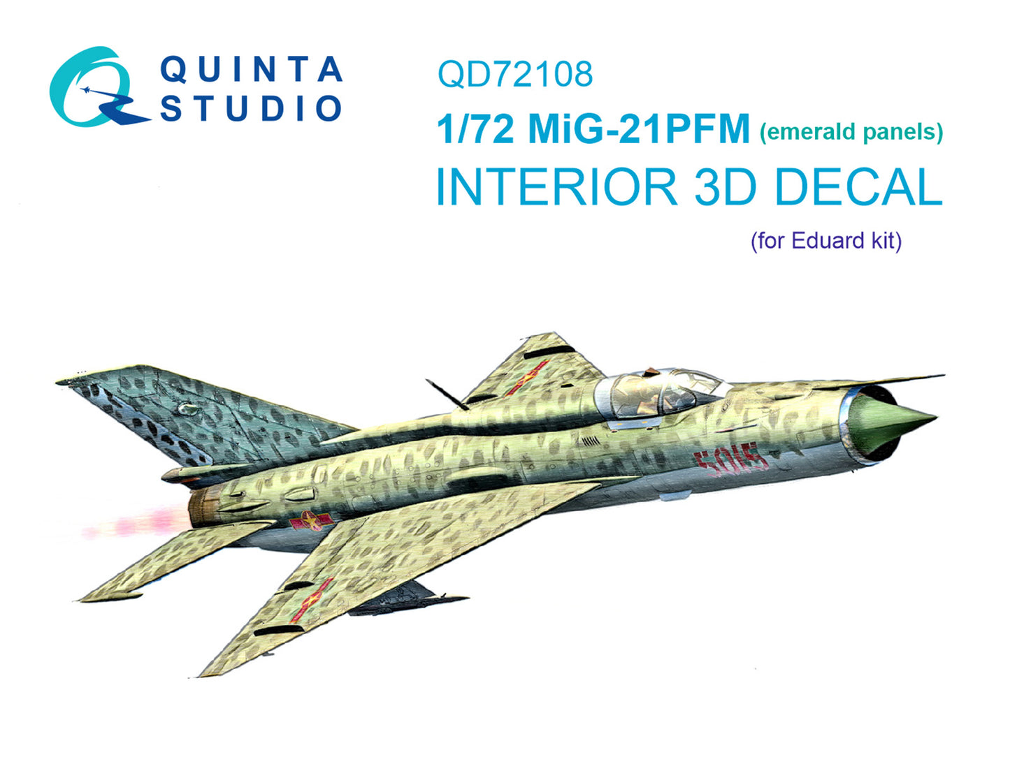Quinta Studio QD72108 1:72 MiG-21PFM Emerald Panels 3D Interior