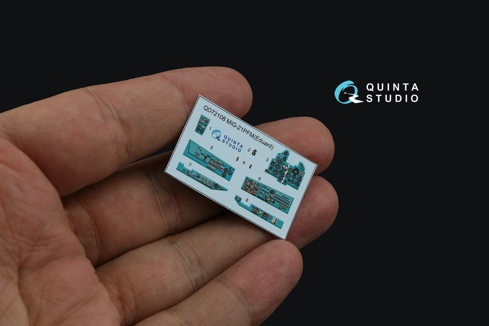 Quinta Studio QD72108 1:72 MiG-21PFM Emerald Panels 3D Interior