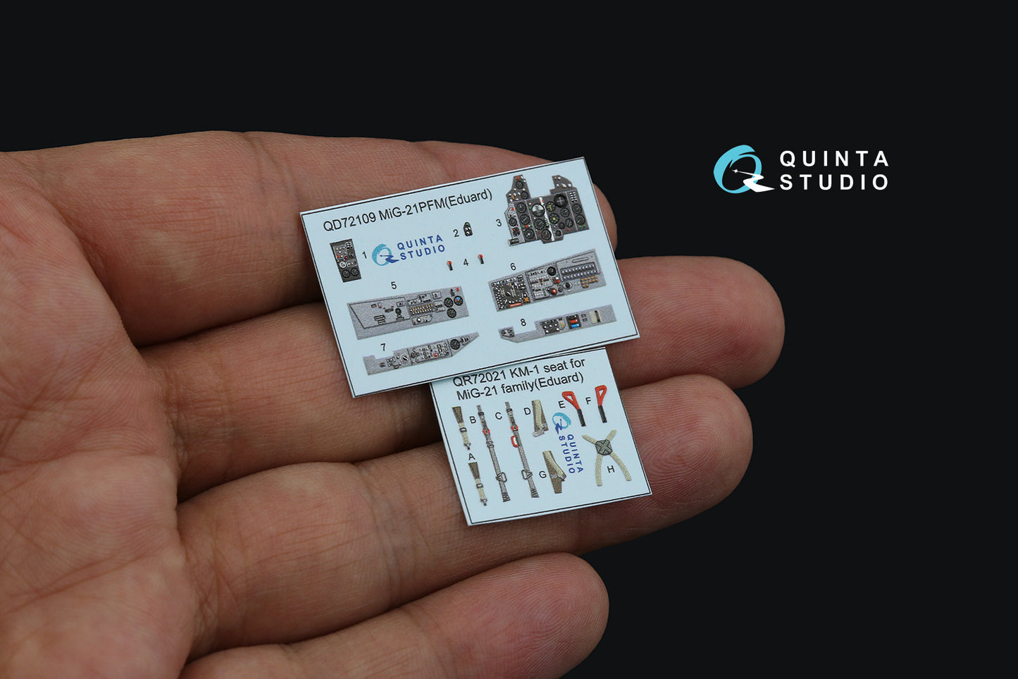 Quinta Studio QD72109 1:72 MiG-21PFM Gray Panels 3D Interior