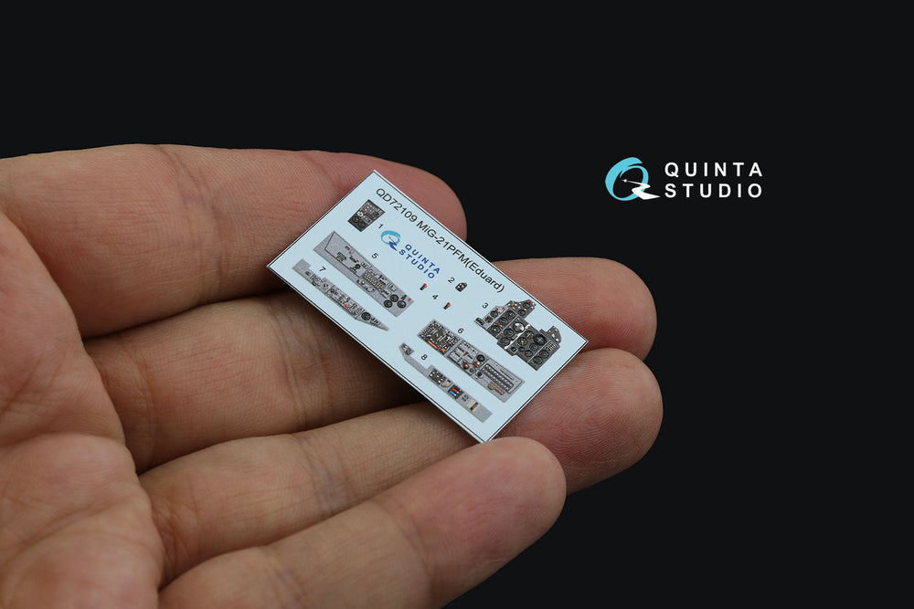 Quinta Studio QD72109 1:72 MiG-21PFM Gray Panels 3D Interior