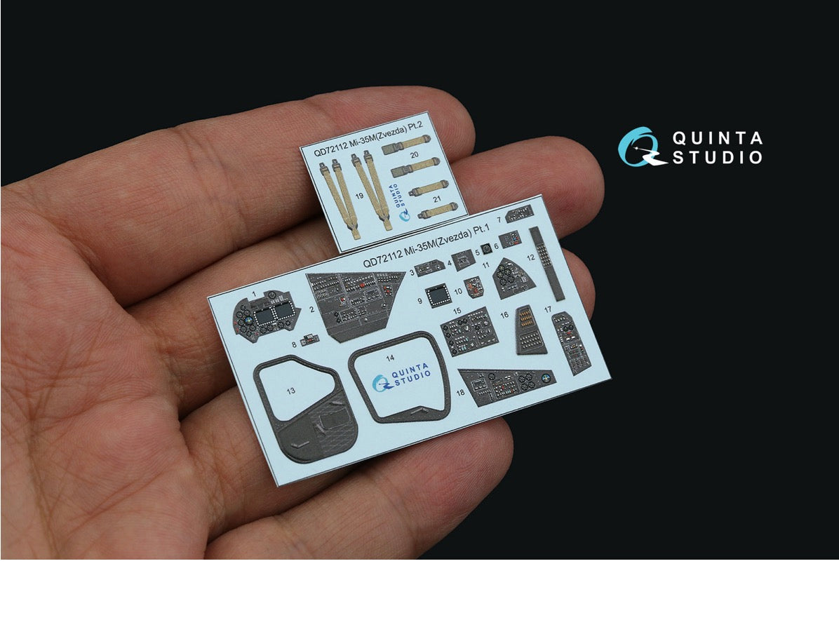 Quinta Studio QD72112 1:72 Mil Mi-35M 3D-Printed Interior Decals