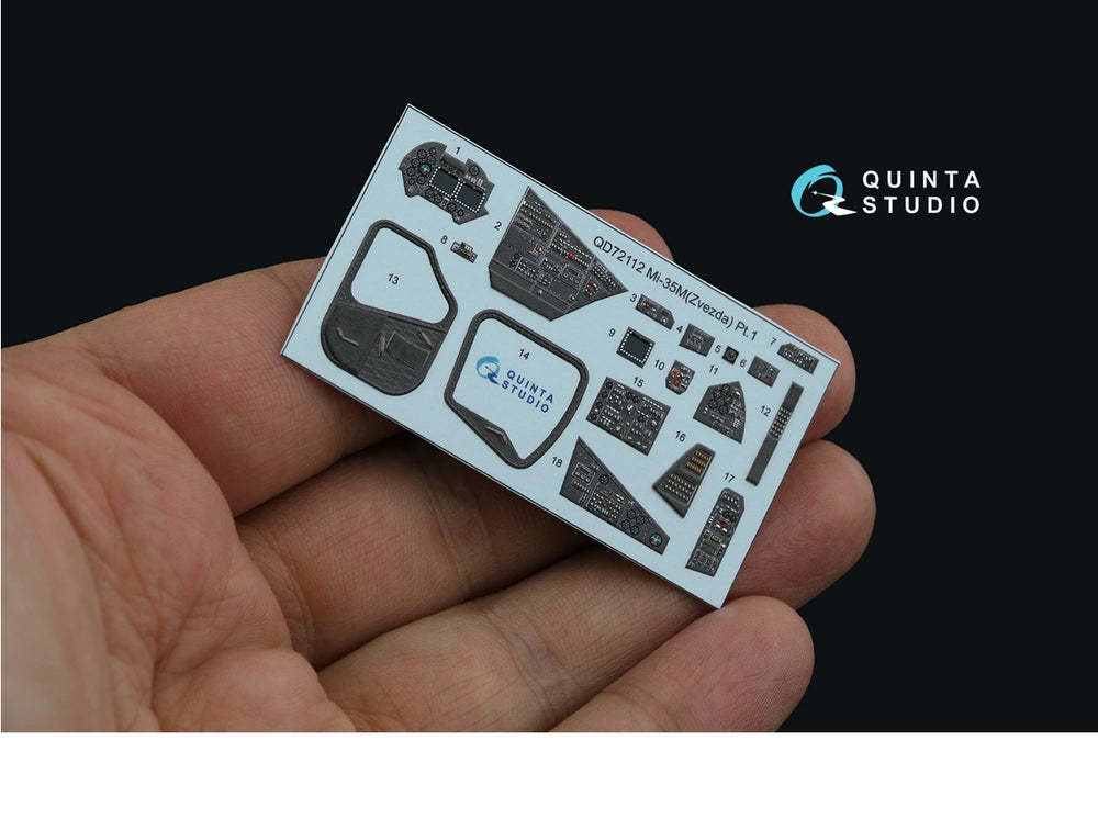 Quinta Studio QD72112 1:72 Mil Mi-35M 3D-Printed Interior Decals