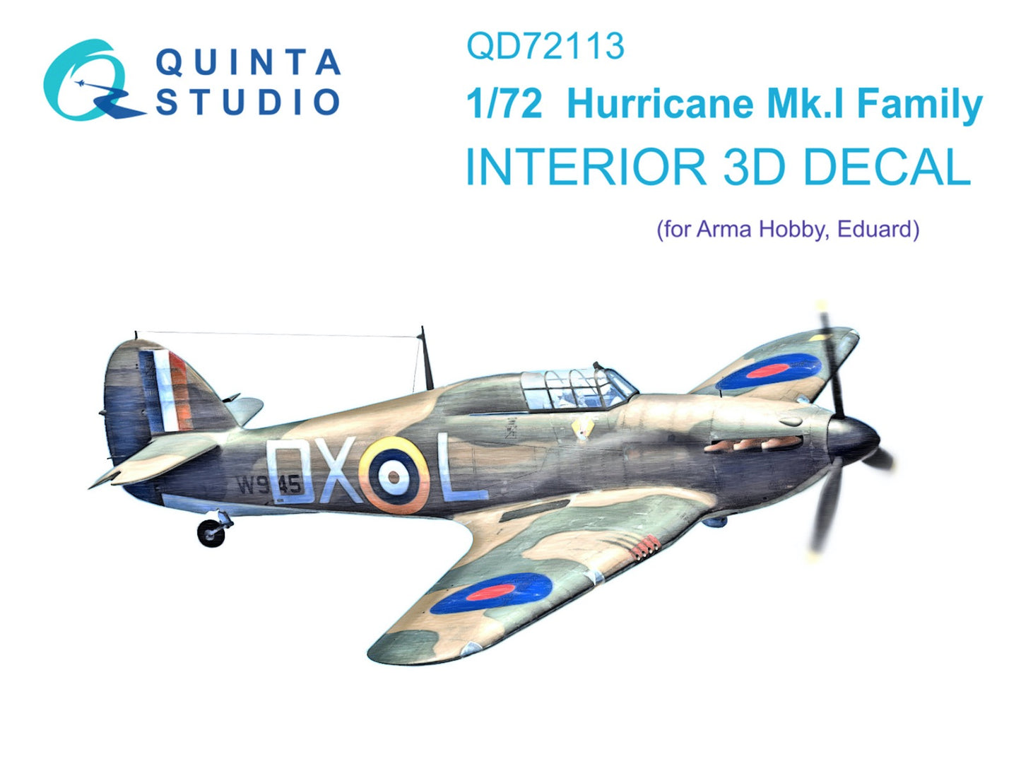 Quinta Studio QD72113 1:72 Hurricane Mk.I Family 3D Interior Decal