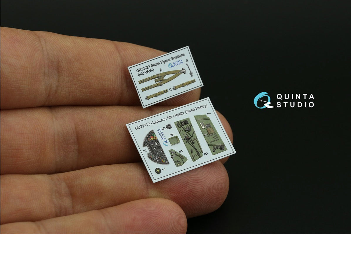 Quinta Studio QD72113 1:72 Hurricane Mk.I Family 3D Interior Decal
