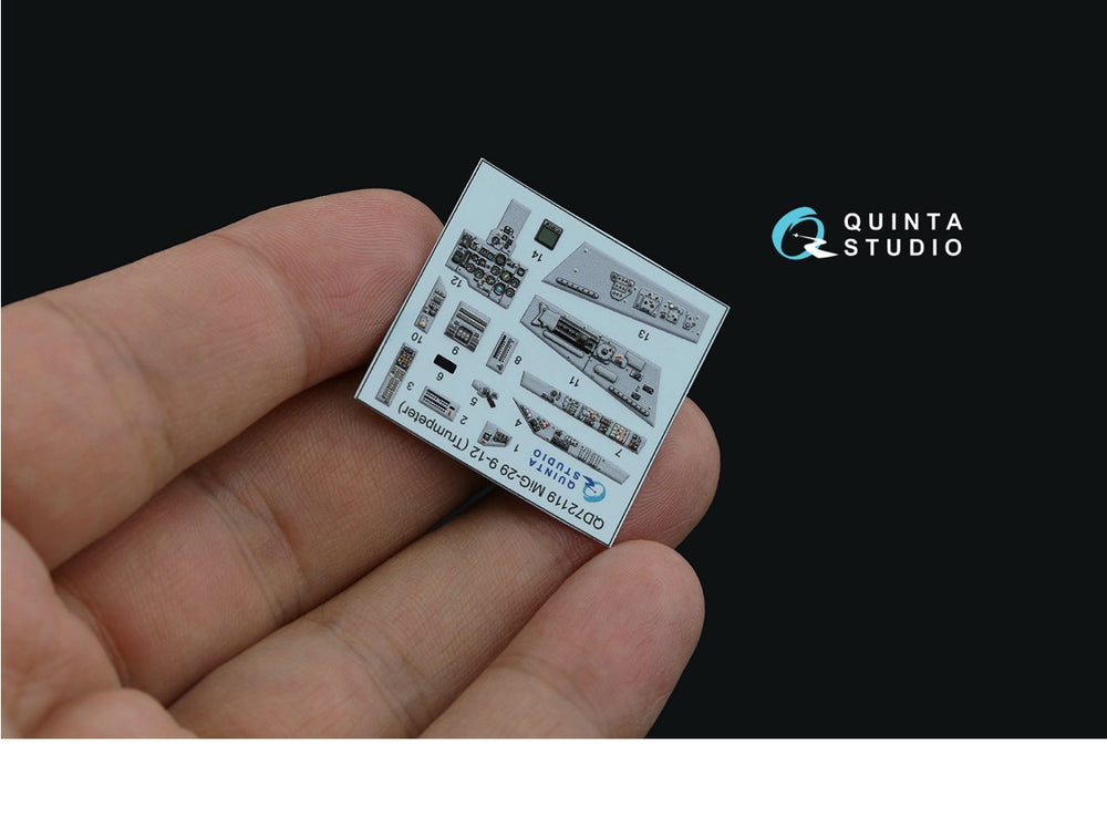 Quinta Studio QD72119 1:72 MiG-29 9-12 3D Interior Decal
