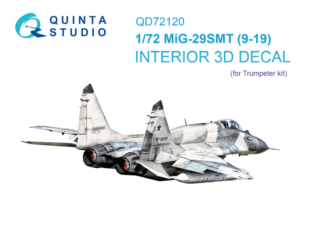 Quinta Studio QD72120 1:72 MiG-29SMT 9-19 3D Interior Decal