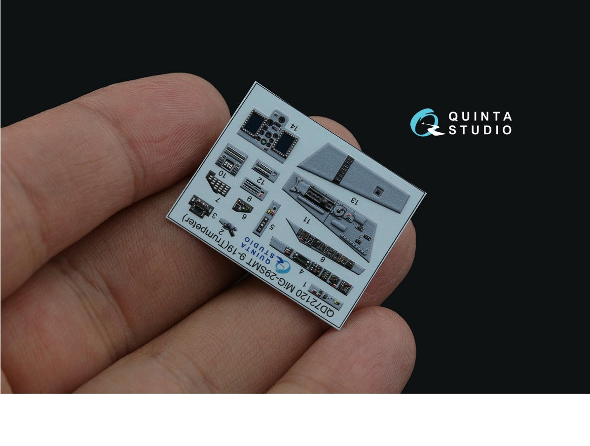 Quinta Studio QD72120 1:72 MiG-29SMT 9-19 3D Interior Decal