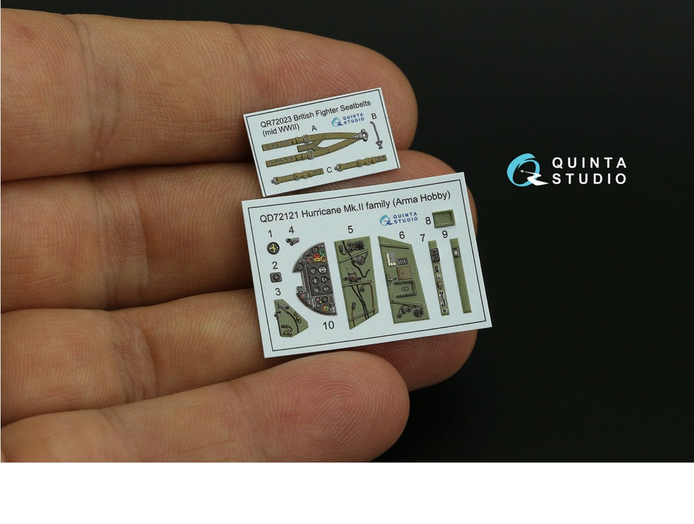 Quinta Studio QD72121 1:72 Hurricane Mk.II Family 3D Interior Decal