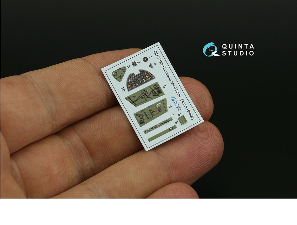 Quinta Studio QD72121 1:72 Hurricane Mk.II Family 3D Interior Decal