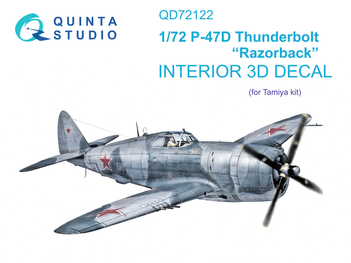 Quinta Studio QD72122 1:72 P-47D Razorback 3D Interior Decal