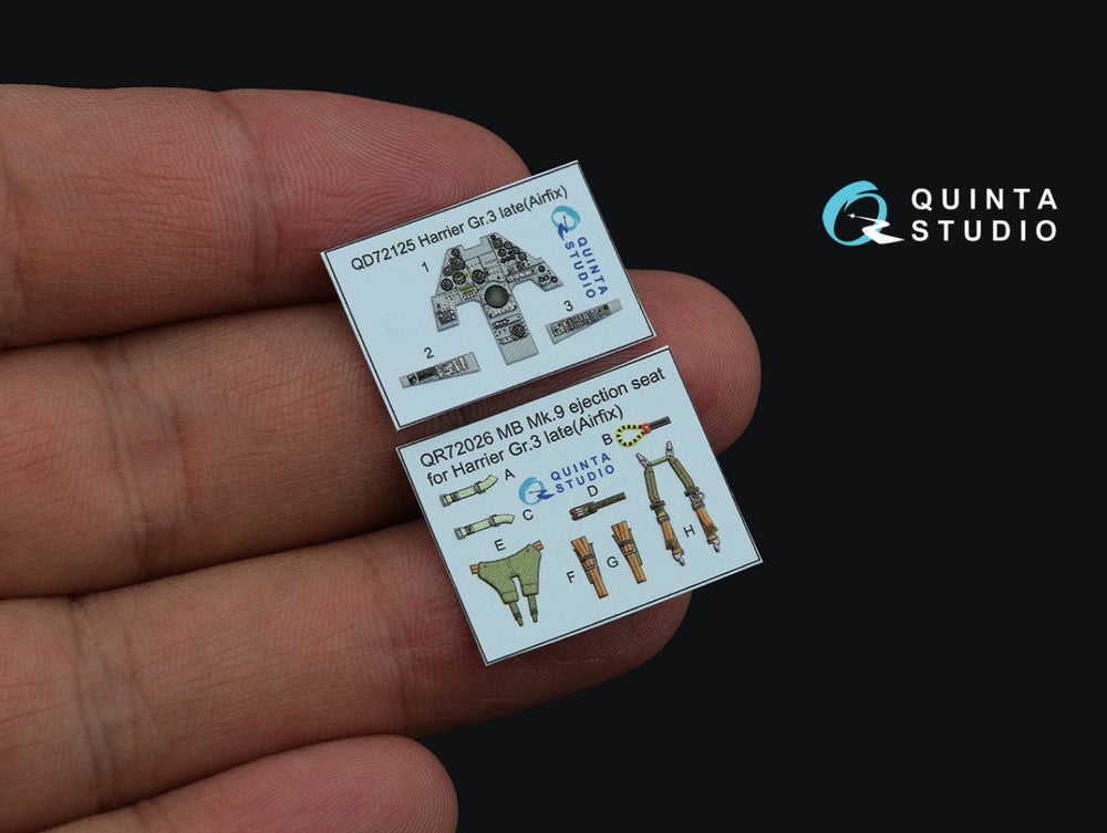 Quinta Studio QD72125 1:72 Harrier Gr.3 Late 3D Interior Decal