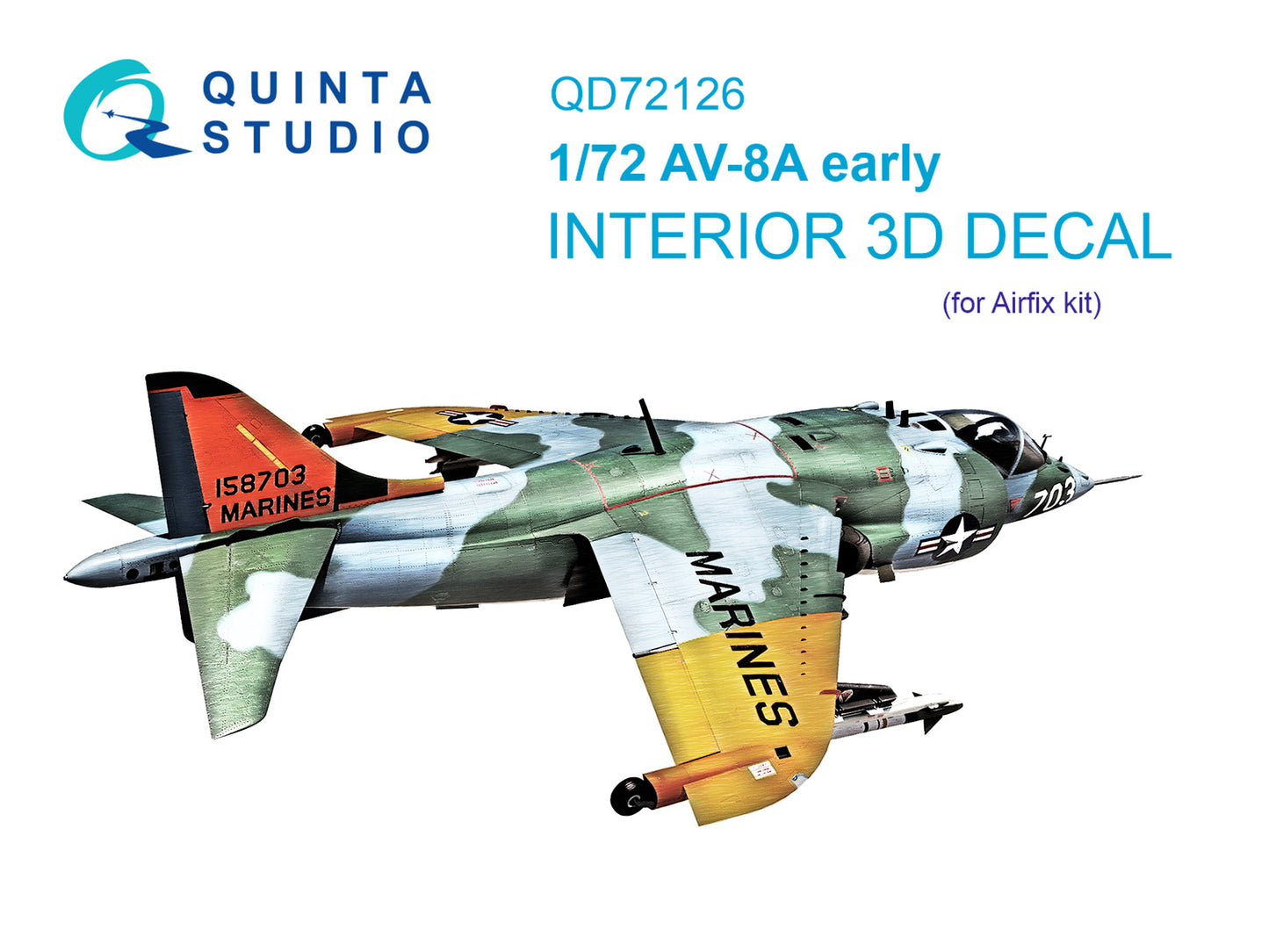 Quinta Studio QD72126 1:72 AV-8A Early 3D Interior Decal