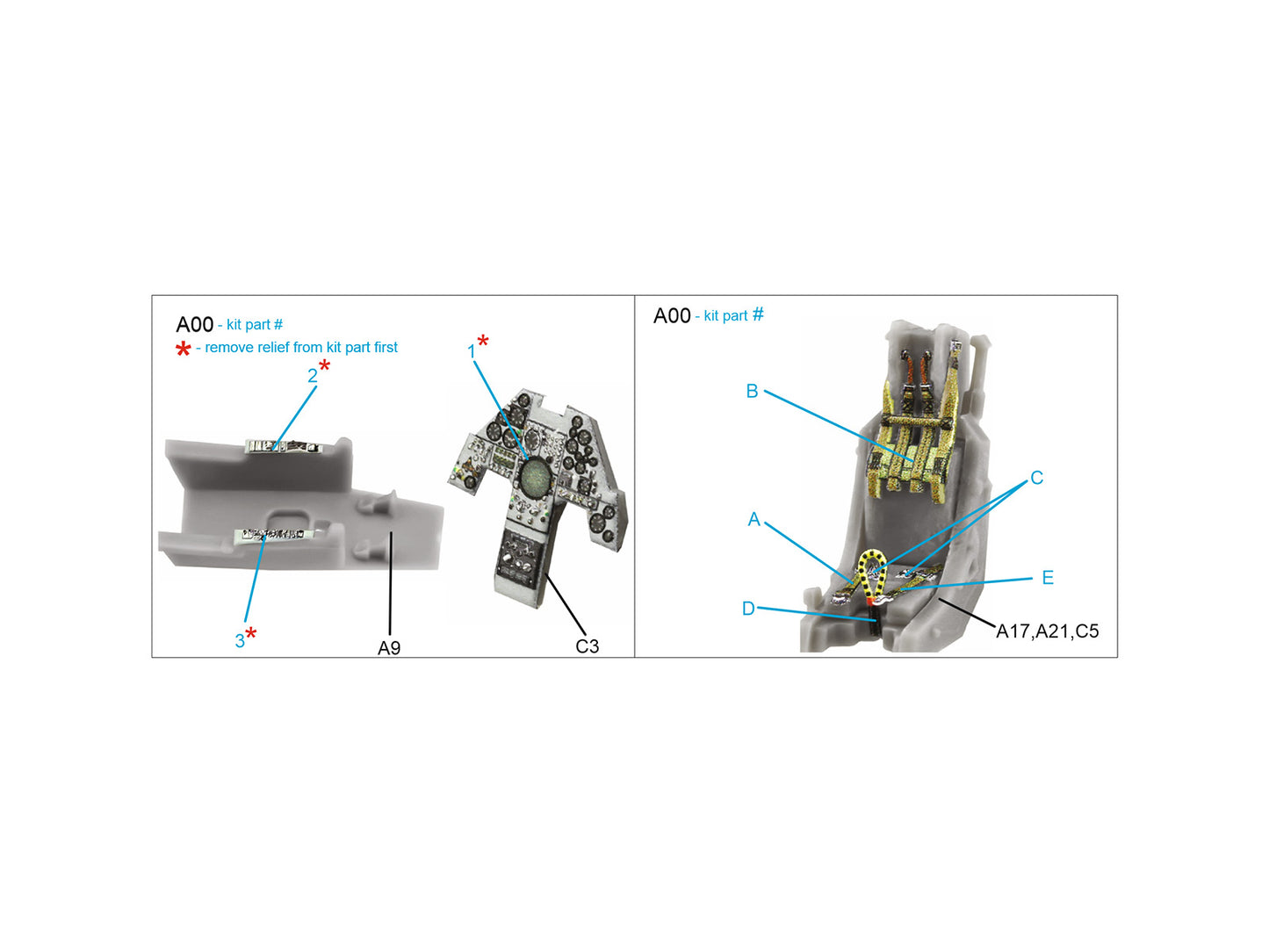 Quinta Studio QD72126 1:72 AV-8A Early 3D Interior Decal