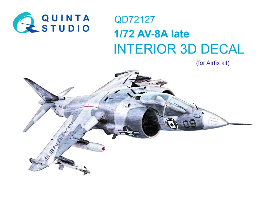 Quinta Studio QD72127 1:72 AV-8A Late 3D Interior Decal