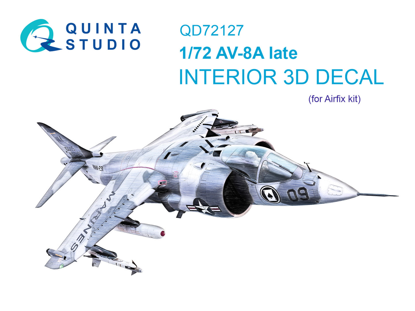 Quinta Studio QD72127 1:72 AV-8A Late 3D Interior Decal