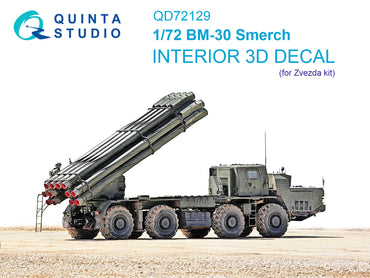 Quinta Studio QD72129 1:72 BM-30 Smerch 3D-Printed Interior Decals
