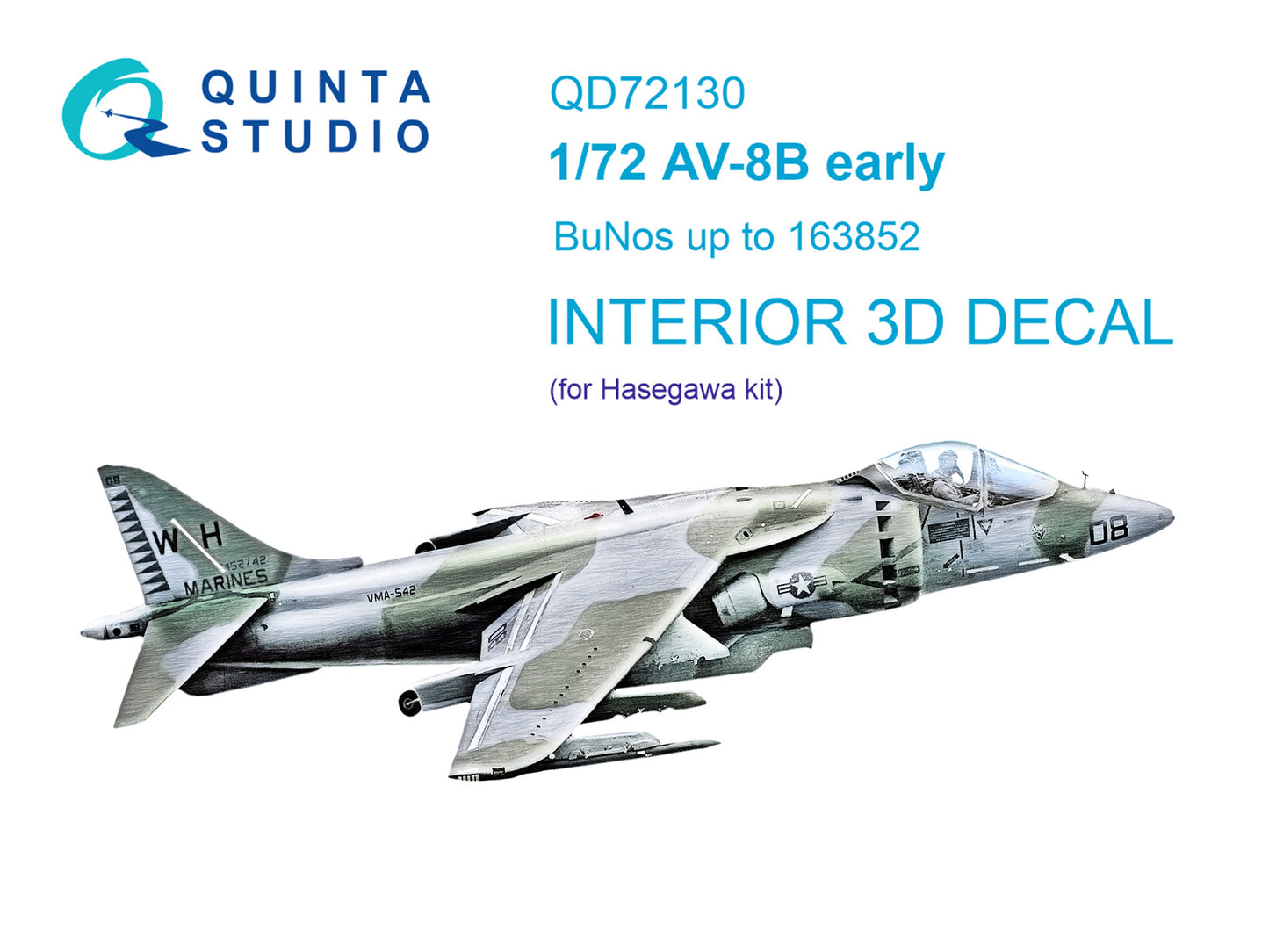 Quinta Studio QD72130 1:72 AV-8B Early 3D Interior Decal