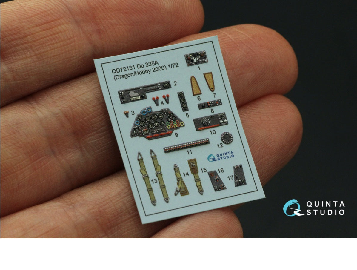 Quinta Studio QD72131 1:72 Do-335A 3D Interior Decal