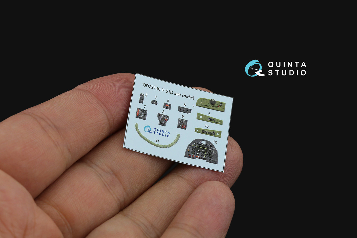 Quinta Studio QD72140 1:72 P-51D Mustang Late 3D Interior Decal