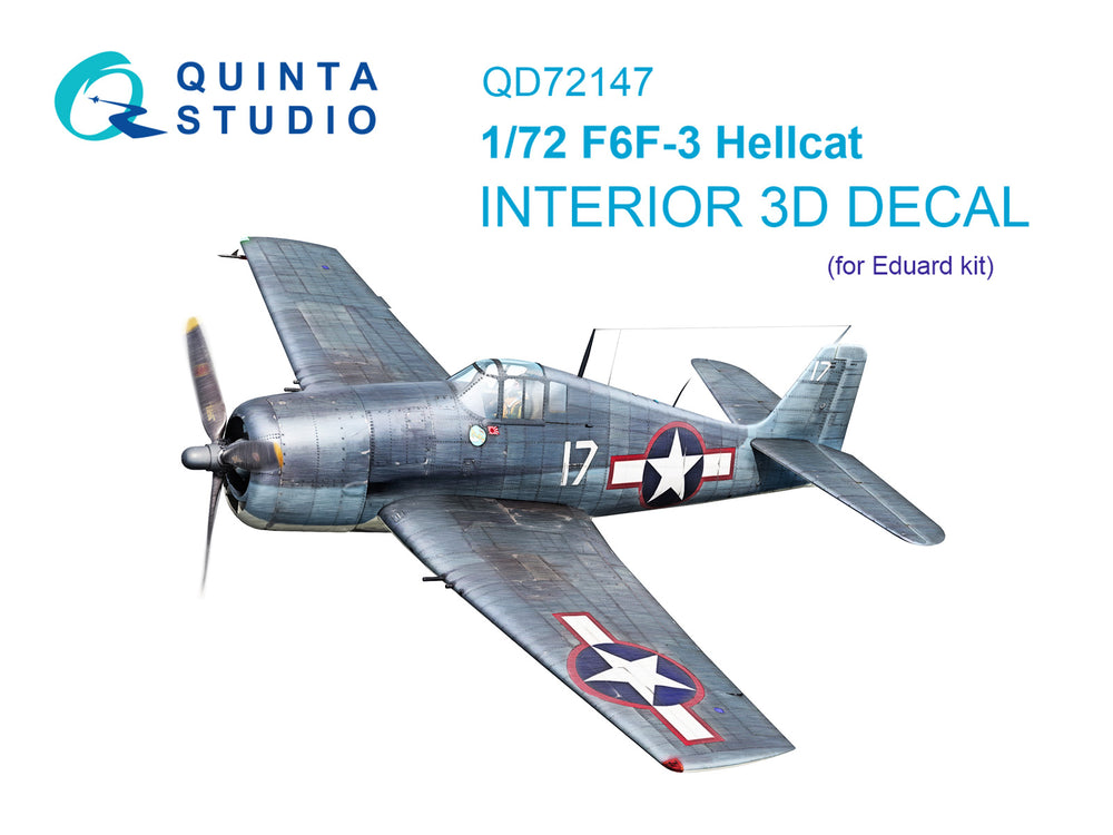 Quinta Studio QD72147 1:72 F6F-3 Hellcat 3D Interior Decal