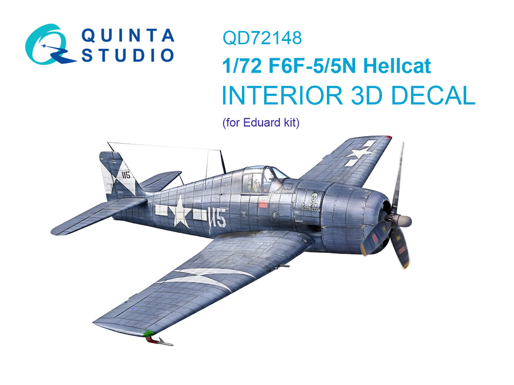 Quinta Studio QD72148 1:72 F6F-5 Hellcat 3D Interior Decal