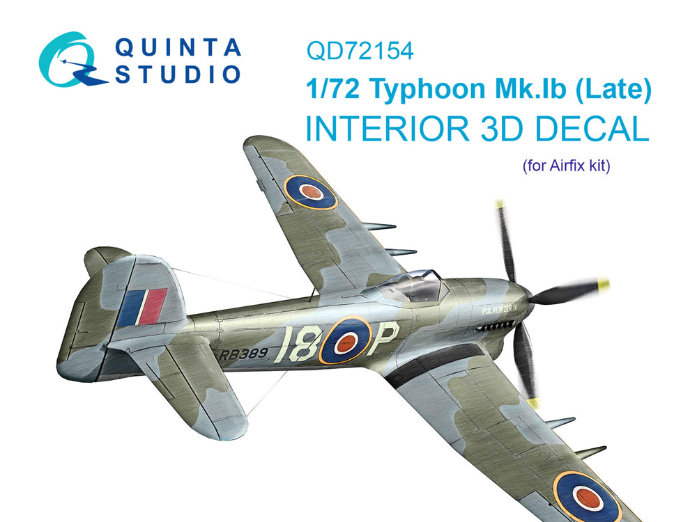 Quinta Studio QD72154 1:72 Typhoon Mk.IB Late 3D Interior Decal