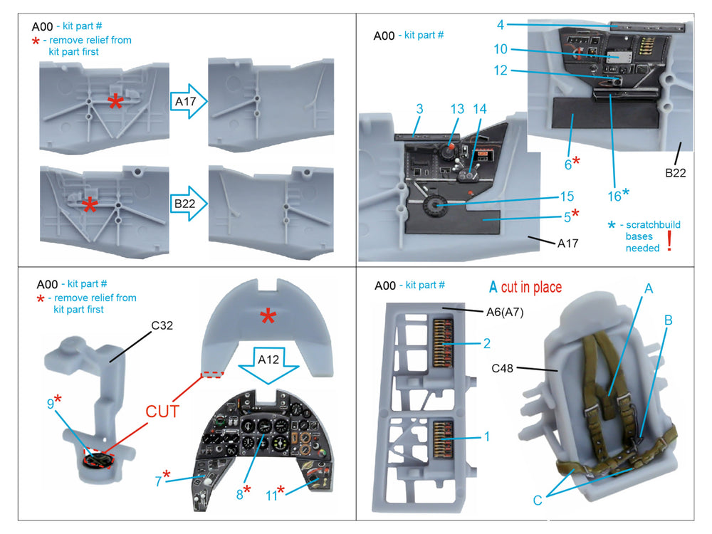 Quinta Studio QD72154 1:72 Typhoon Mk.IB Late 3D Interior Decal