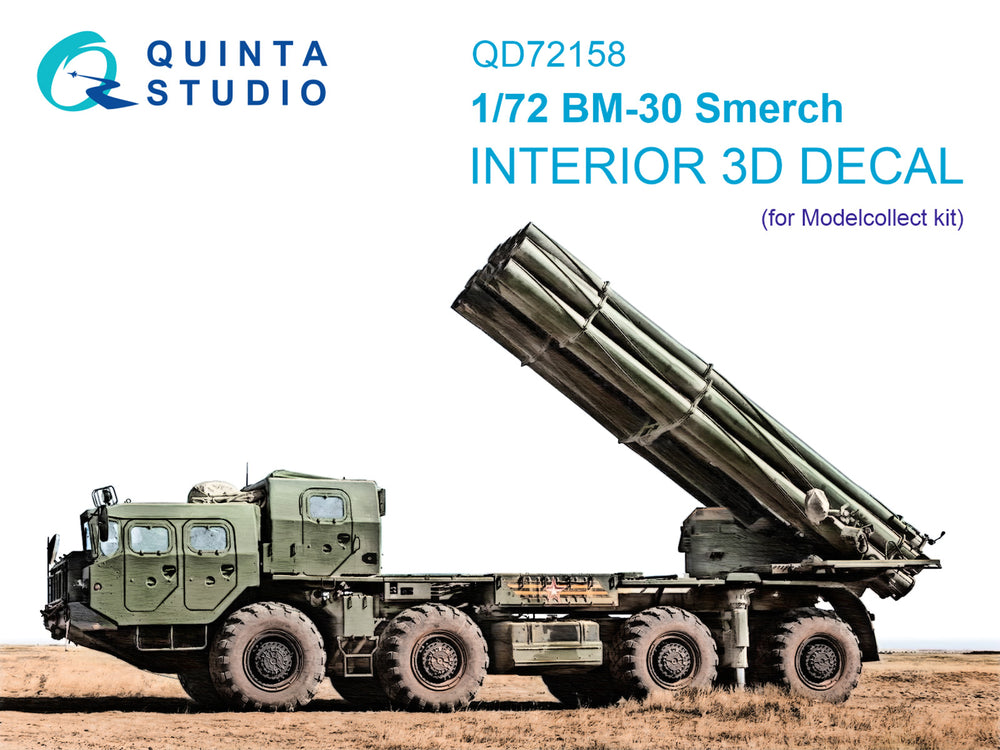Quinta Studio QD72158 1:72 BM-30 Smerch 3D-Printed Interior Decals