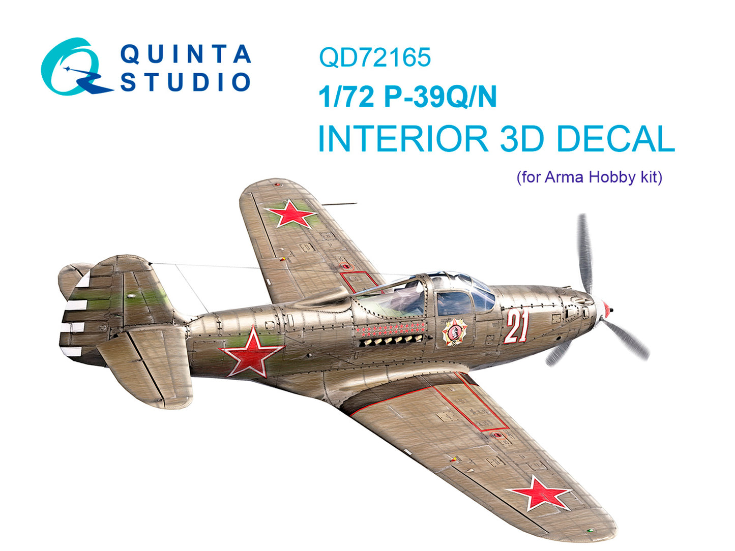 Quinta Studio QD72165 1:72 P-39Q/N Airacobra 3D Interior Decal
