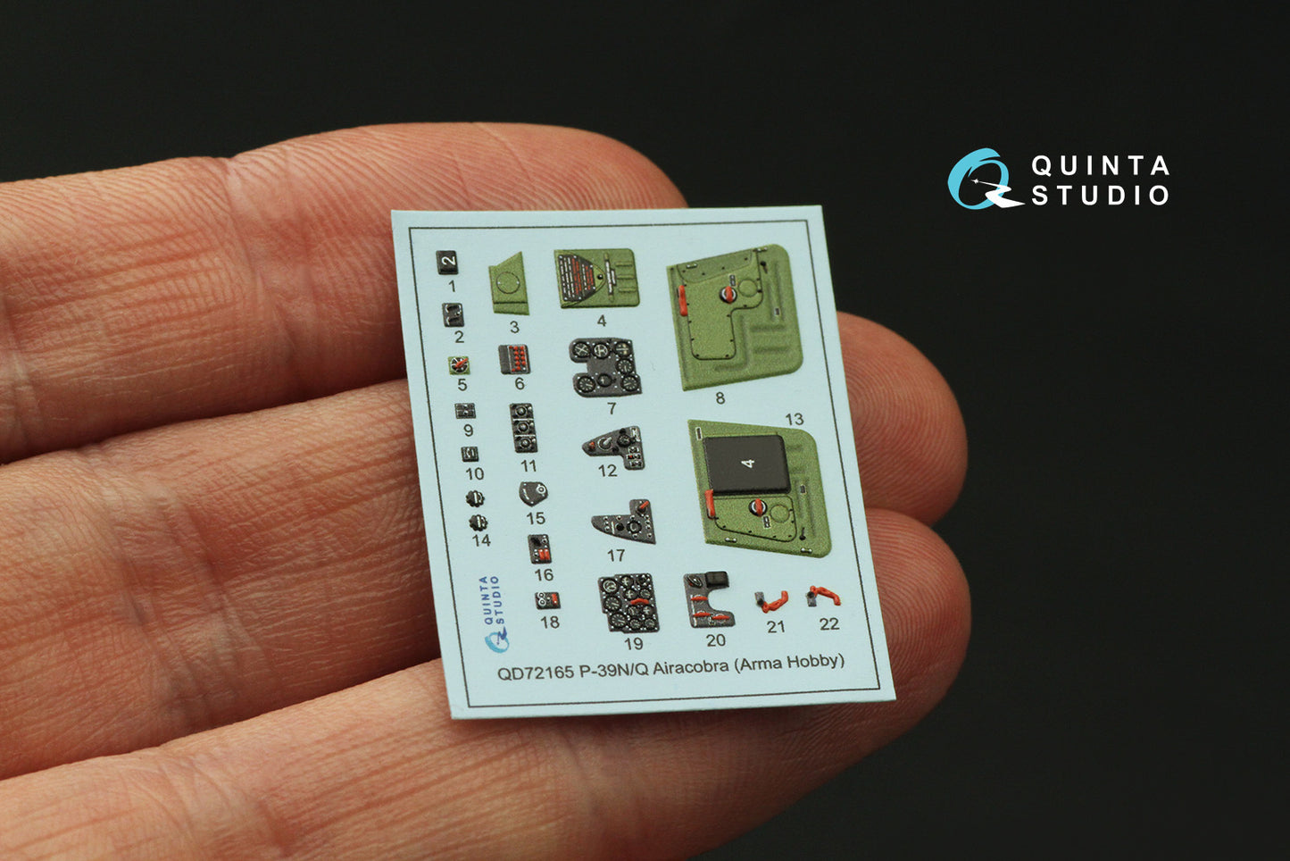 Quinta Studio QD72165 1:72 P-39Q/N Airacobra 3D Interior Decal