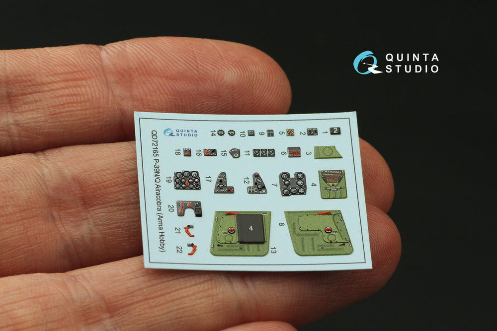 Quinta Studio QD72165 1:72 P-39Q/N Airacobra 3D Interior Decal