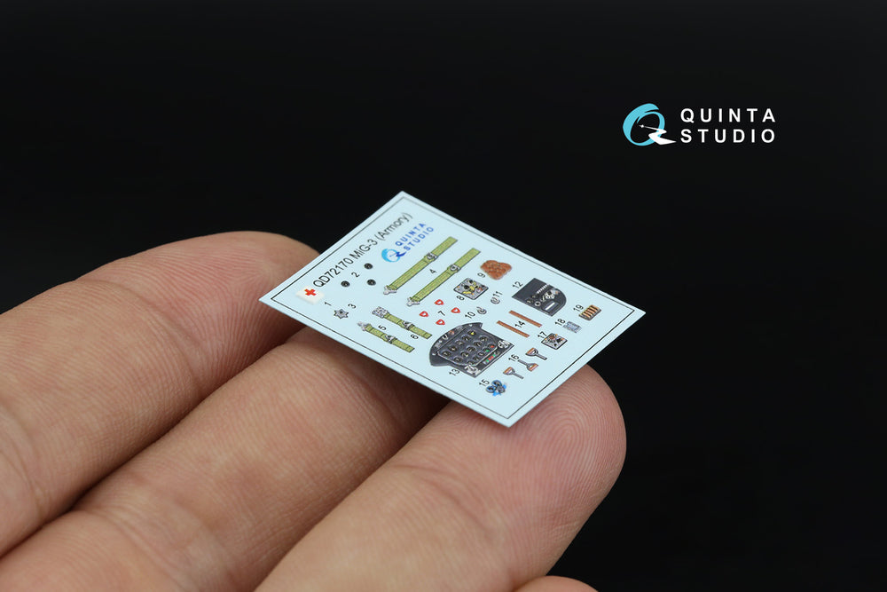 Quinta Studio QD72170 1:72 Mikoyan MiG-3 3D-Printed Interior Decals