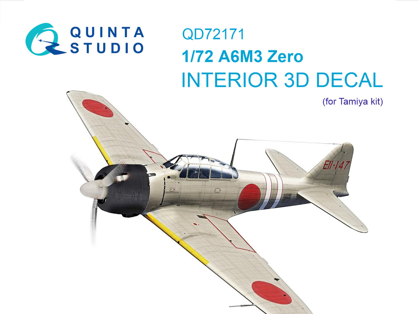 Quinta Studio QD72171 1:72 A6M3 Zero 3D Interior Decal