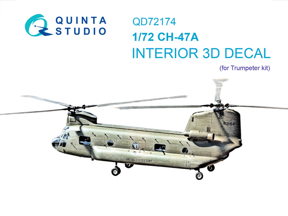Quinta Studio QD72174 1:72 CH-47A Chinook 3D Interior Decal